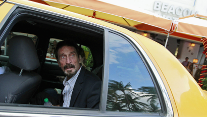 John McAfee in a cab