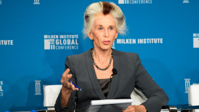 Photo of Catherine MacKinnon, Catharine MacKinnon, James Barr Ames Visiting Professor of Law, Harvard Law School; Author, "Sexual Harassment of Working Women" and "Butterfly Politics", at the Milken Institute Global Conference 2018