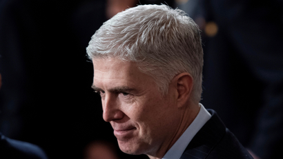 Photograph of US Supreme court associate justice Neil Gorsuch.