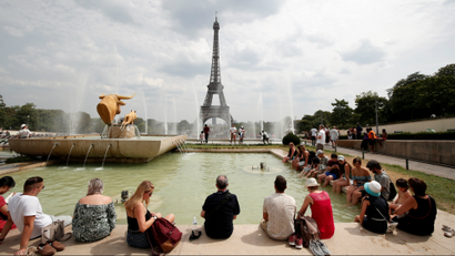 tourists in paris