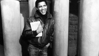 Obama at Harvard, several years after his pretentious period at Columbia.