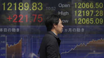 Nikkei Japanese stocks Abenomics Shinzo Abe monetary policy