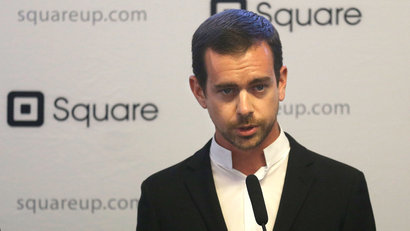 Square CEO Jack Dorsey speaks at a news conference in San Francisco, Friday, June 14, 2013. New York Mayor Michael Bloomberg and San Francisco Mayor Ed Lee announced they are sponsoring a pair of technology summits to be held in each of their cities in the next year. The mayors said the “digital cities” summits _ one in New York in September and another in San Francisco early next year _ will seek to find ways to use technology to solve the problems the cities face. (AP Photo/Jeff Chiu)