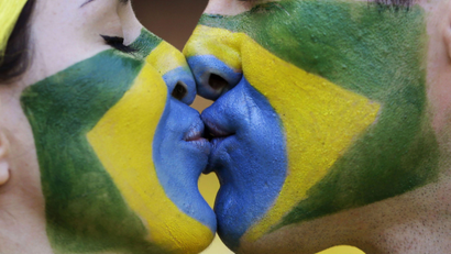 Brazil supporters at the world cup