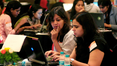 Indian women participate in Hackathon