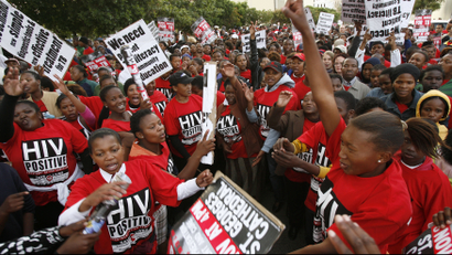 HIV TB protest