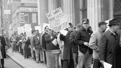 Teamster demonstration in New York 1960s