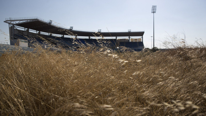 A deserted Olympic stadium in Athens