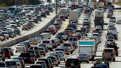 Rush hour on Interstate 405 in Los Angeles.