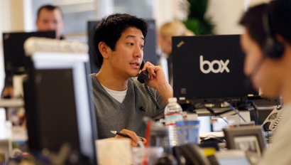 Employees at Box Inc.'s headquarters