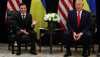 U.S. President Trump meets with Ukraine's President Zelensky in New York City, New York