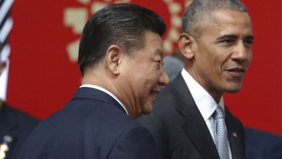 Barack Obama, Xi Jinping, at the APEC forum in Peru