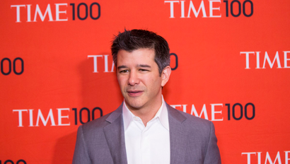Travis Kalanick arrives at the Time 100 gala celebrating the magazine's naming of the 100 most influential people in the world for the past year, in New York