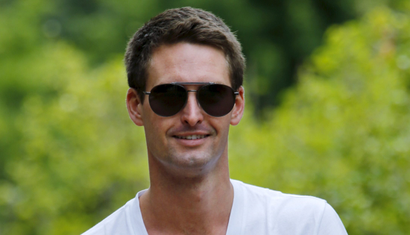 Snapchat CEO Spiegel attends the first day of the annual Allen and Co. media conference in Sun Valley