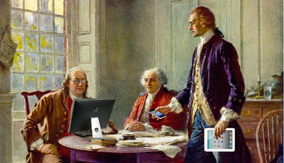 Founding Fathers with computers