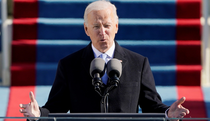 U.S. President Joe Biden speaks during inauguration at the U.S. Capitol in Washington January 20, 2021.