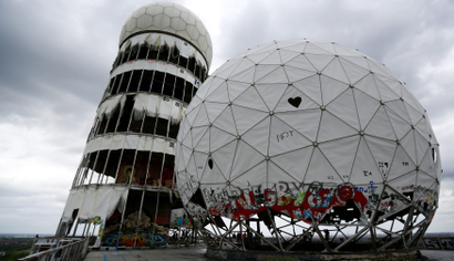 Broken antenna covers of Former National Security Agency (NSA) listening station are seen at the Teufelsberg hill (German for Devil's Mountain) in Berlin