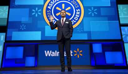 Walmart CEO Doug McMillon speaks at the company's annual meeting