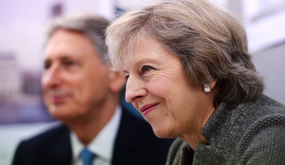 UK Prime Minister Theresa May and Chancellor of the Exchequer Philip Hammond