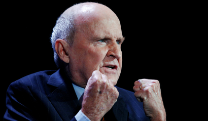 Former CEO of General Electric, Jack Welch, speaks during the World Business Forum in New York October 5, 2010.