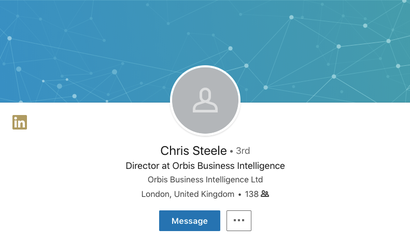 Christopher Steele's LinkedIn page