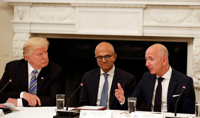 Jeff Bezos's amazon is more popular than Donald Trump in America