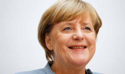 CDU news conference with Christian Democratic Union CDU party leader and German Chancellor Angela Merkel