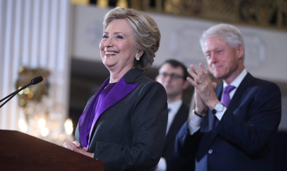 Democratic presidential candidate Hillary Clinton speaks in New York, Wednesday, Nov. 9, 2016.