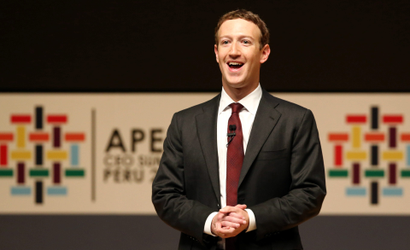 Facebook founder Mark Zuckerberg addresses the audience during a meeting of the APEC (Asia-Pacific Economic Cooperation) Ceo Summit in Lima, Peru, November 19, 2016.