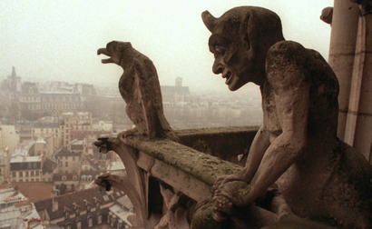 Gargoyles watch over the streets of Paris from the top of the 11th century Notre Dame cathedral, Friday Jan 10, 1997. Notre Dame and its gargoyles are one of the typical features of medieval Paris pictured in Walt Disney's " Hunchback of Notre Dame", France's second-most popular film behind 1996's other mega hit, "Independence Day". (AP Photo/Remy de la Mauviniere)