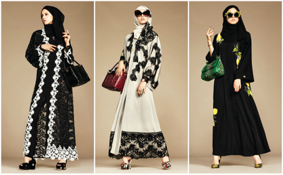 Dolce & Gabbana's new abaya and hijab line, debuted on Style.com/Arabia