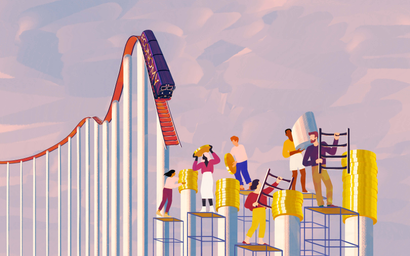 Illustration of rollercoaster