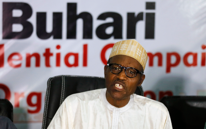 Nigerian opposition presidential candidate general Muhammadu Buhari