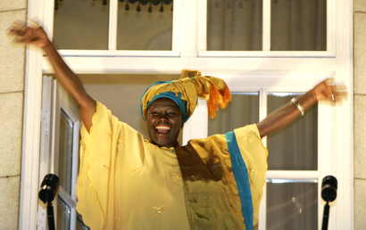 Wangari Maathai, the first African woman to win the Nobel Peace Prize.