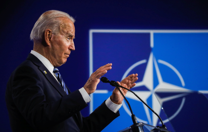U.S. President Joe Biden holds a news conference during a NATO summit at the North Atlantic Treaty Organization (NATO) headquarters in Brussels, Belgium June 14, 2021.