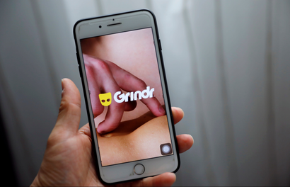 a picture of grindr's app