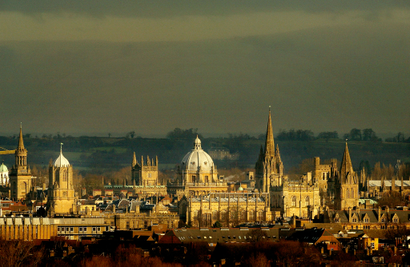 The rooftops of the university city of Oxford.