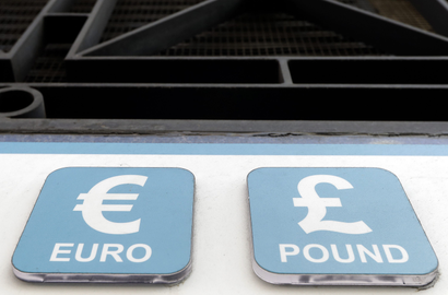 pound and euro signs