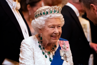 Queen Elizabeth II at a Buckingham Palace receiption in December 2019
