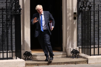 Prime Minister Boris Johnson leaves 10 Downing Street.