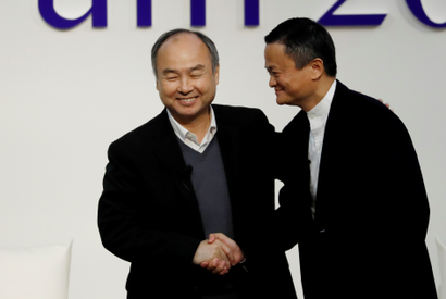 Jack Ma and Softbank's Masayoshi Son