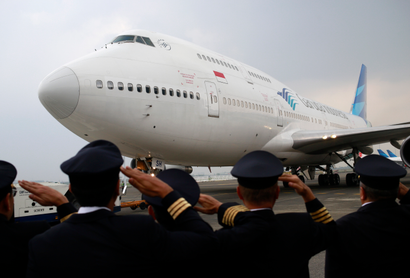 Garuda Indonesia bid farewell to the Boeing 747