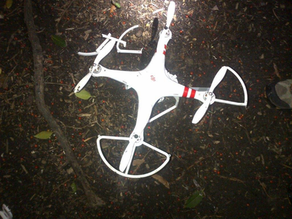 Handout image of recreational drone that landed on White House South Lawn in Washington