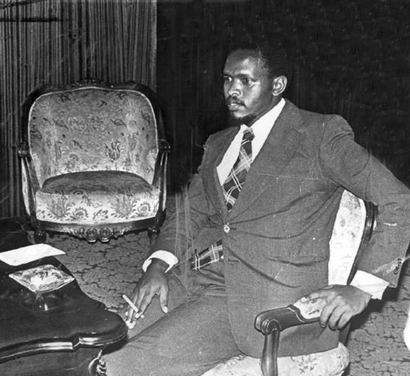 A 1977 file photo shows Black Consciousness Movement (BCM) founder Steve Bantu Biko. Five former senior South African Police officials, have applied for amnesty before the Truth and Reconciliation Committee in Port Elizabeth, for their involvement in the murder of Biko while in detention in 1977.