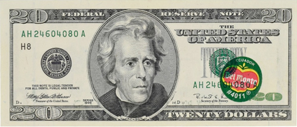 The Del Monte $20 bill.