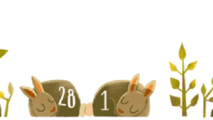 A rabbit labeled "29" hops between rabbits labeled "28" and "1."