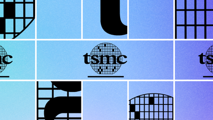 A graphic of TSMC's logo.