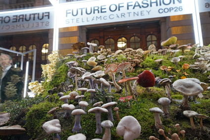 Mushrooms on display at a fashion installation by designer Stella McCartney.