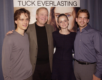 Cast members of the movie Tuck Everlasting are shown at a movie premier. 