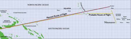 Amelia Earhart route.